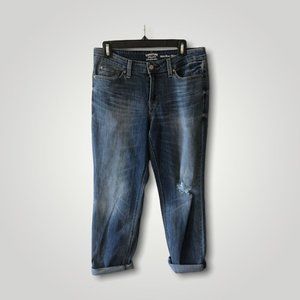 Levi Strauss Signature Mid-Rise Cuff Denim Capris Size 8